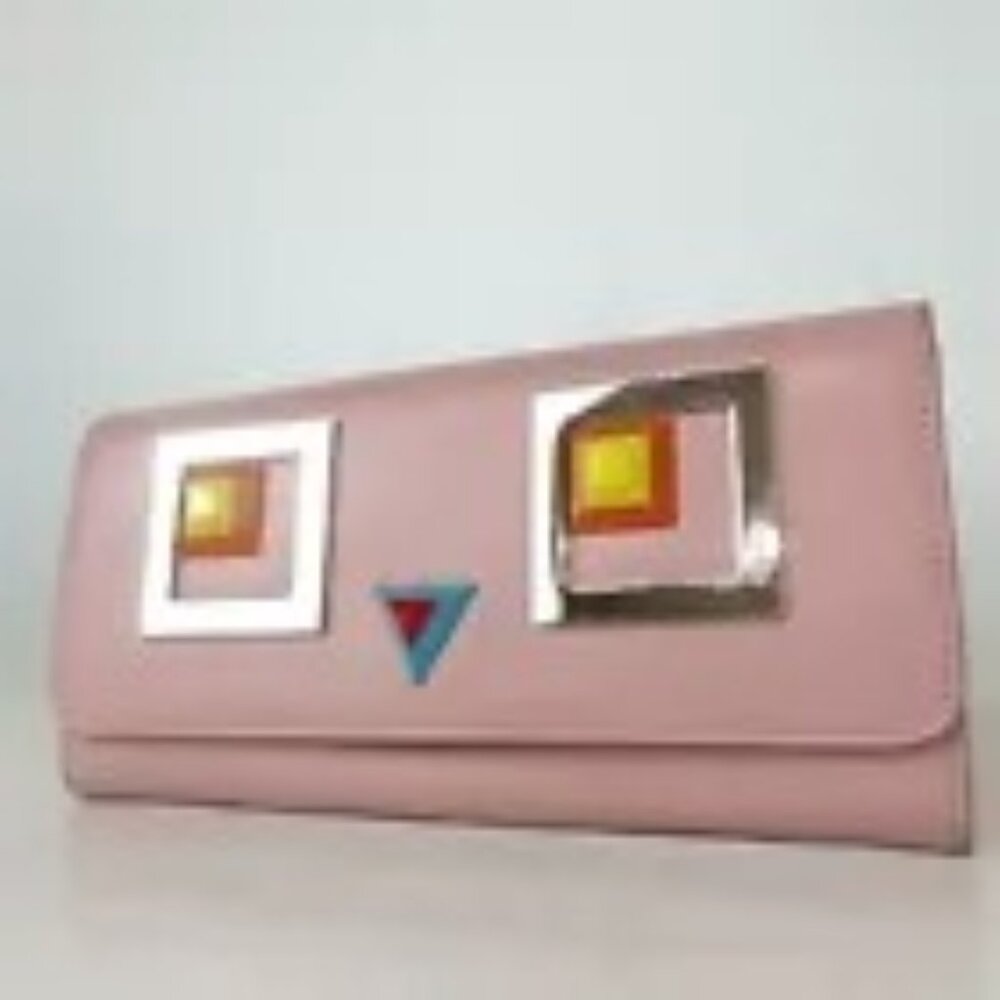 Authentic FENDI monster wallet leather